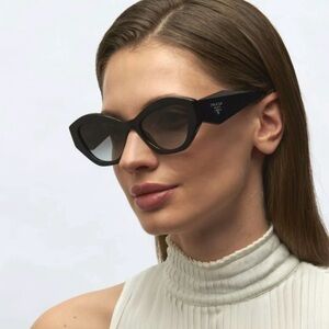 Prada Black Geometric Sunglasses